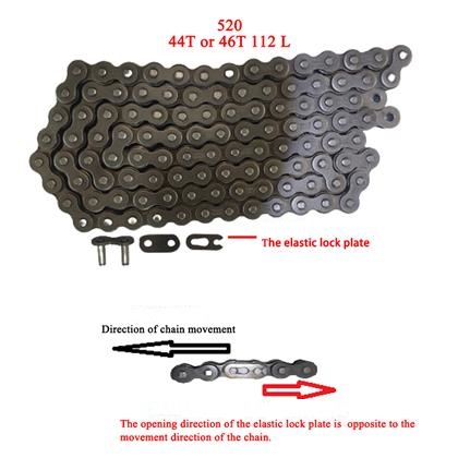 Цепь привода  ZONTES KD150 520-112 (замок)